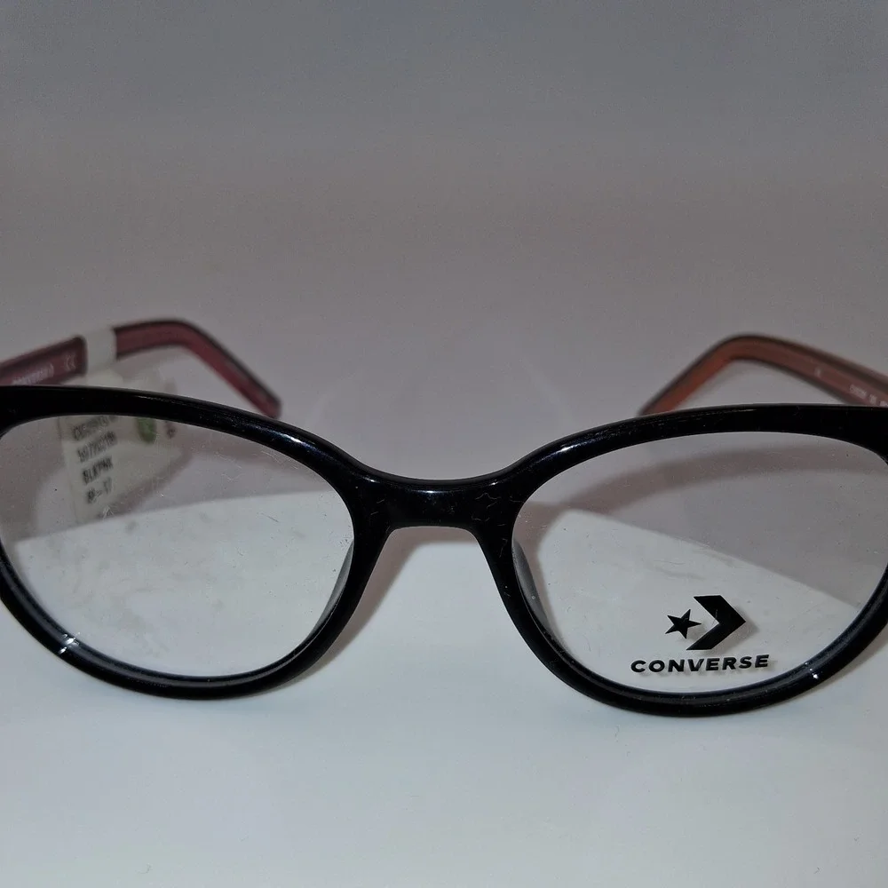 CONVERSE CV5028YG Black Pink Round Optical Eyeglasses Frame 48-17-135